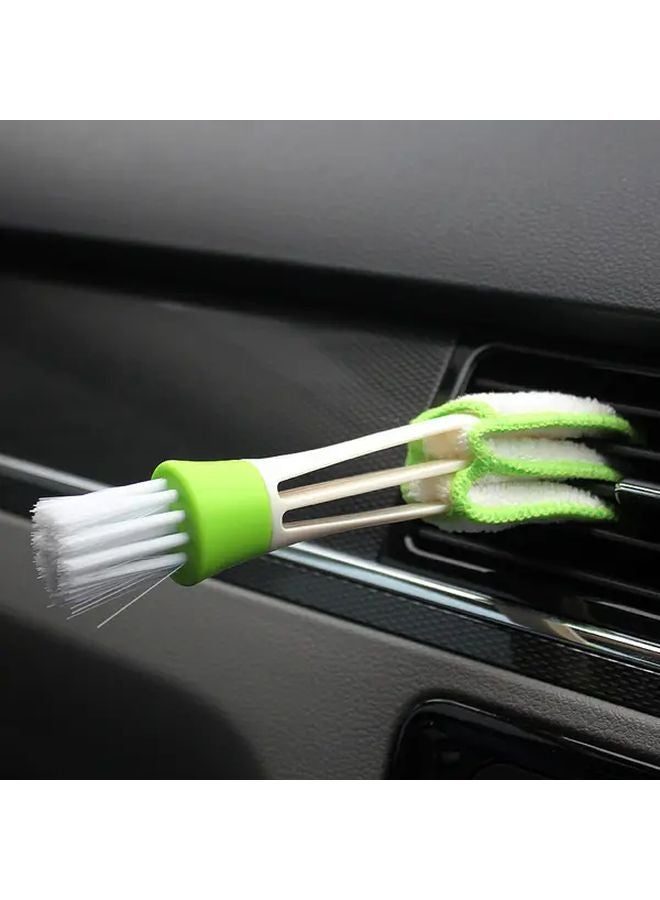 Green Air Vent Brush For Car AC Internal Cleaning Dust Remover - Image 1